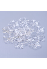 30mm Acrylic Flower  Clear x12