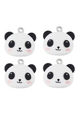Panda Pendant Resin 20mm  x4