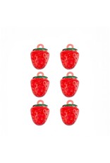 Strawberry Charm Resin 19mm  x6