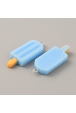 Popsicle  Pendant Blue 41x13mm  x2