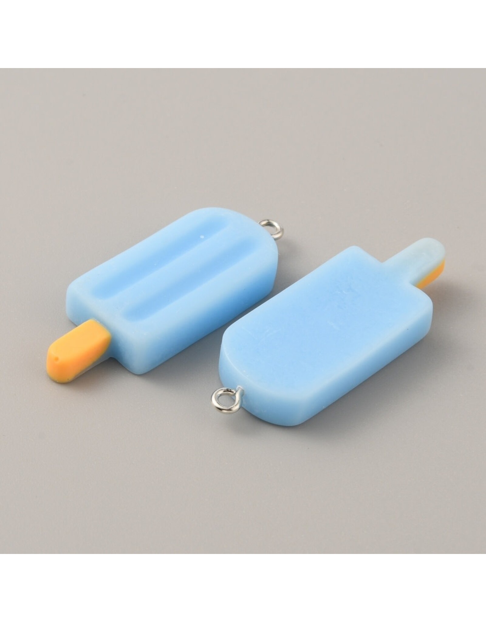 Popsicle  Pendant Blue 41x13mm  x2