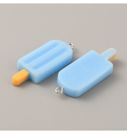 Popsicle  Pendant Blue 41x13mm  x2