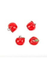 Apple Charm  15x12mm  x4