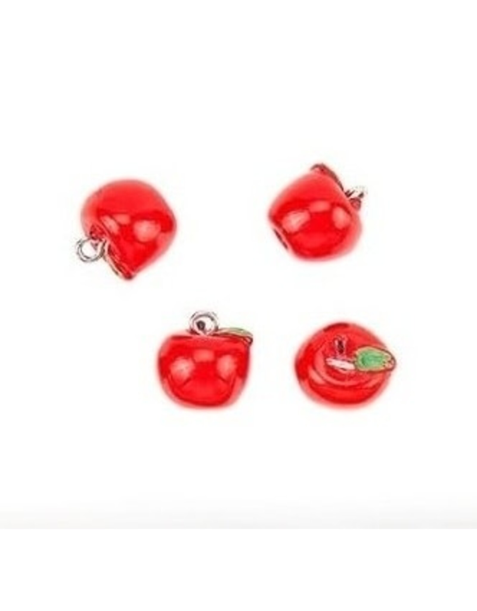 Apple Charm  15x12mm  x4