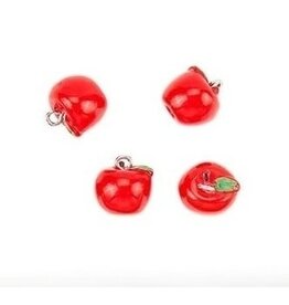 Apple Charm  15x12mm  x4