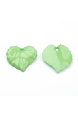 Leaf Acrylic Opaque  Green 16mm