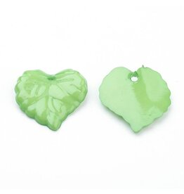Leaf Acrylic Opaque  Green 16mm