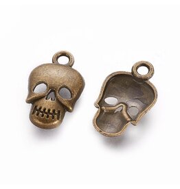 Skull  16x10mm  Antique Bronze   x10  NF
