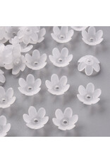 14mm Acrylic Flower  x50 Clear Matte
