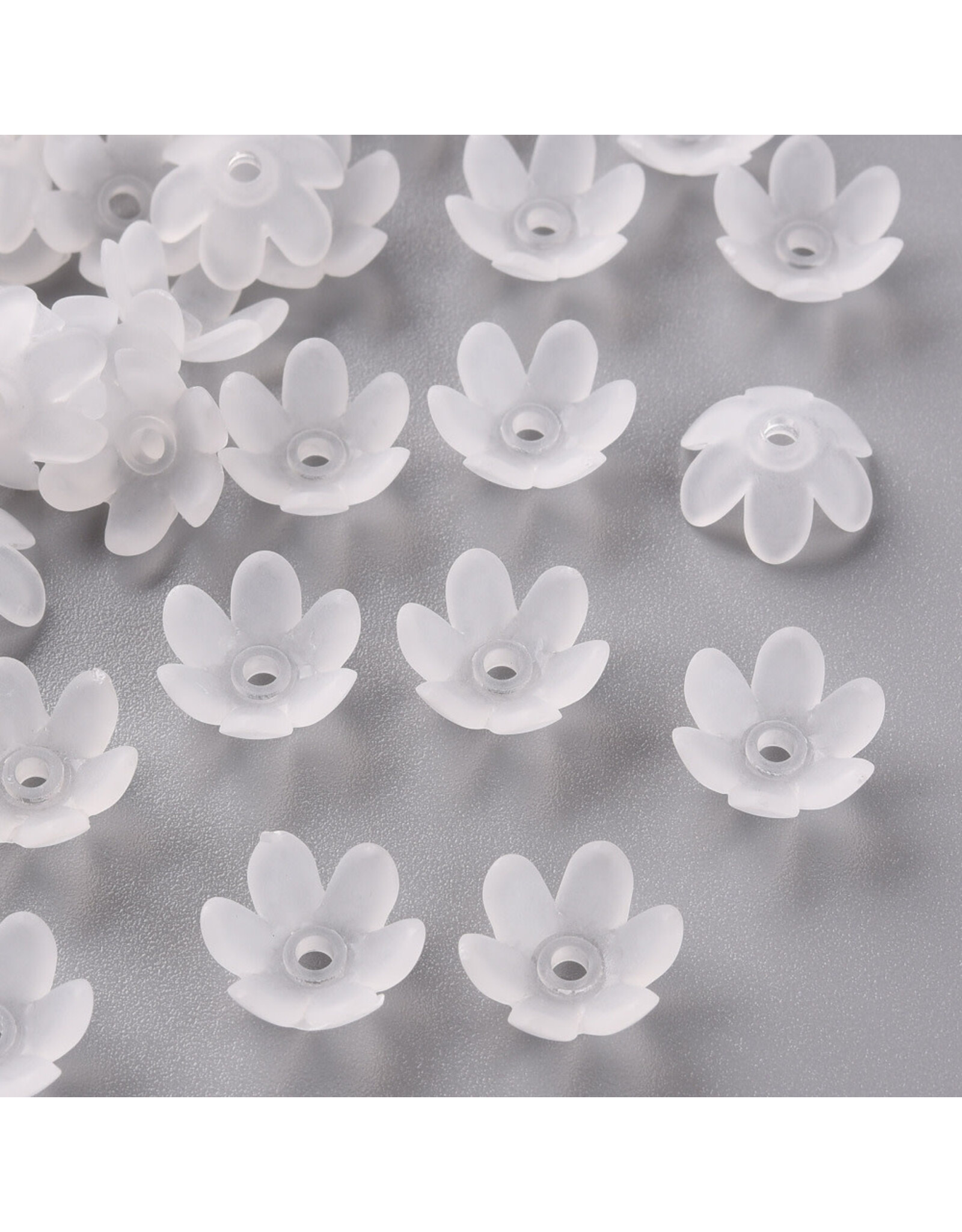 14mm Acrylic Flower  x50 Clear Matte