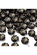 20mm Acrylic  Flower With Gold Metallic  x20