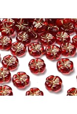 20mm Acrylic  Flower With Gold Metallic  x20