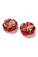 20mm Acrylic  Flower With Gold Metallic  x20