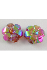 10x4mm Acrylic Flower Mixed Colours  x100