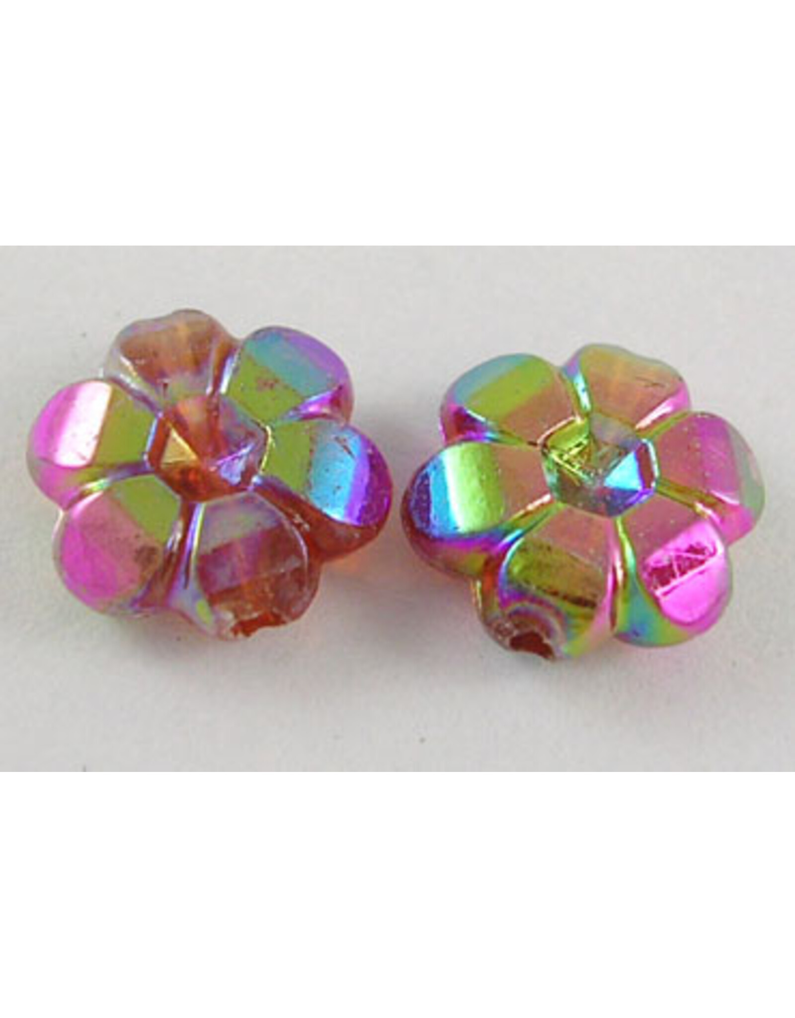 10x4mm Acrylic Flower Mixed Colours  x100