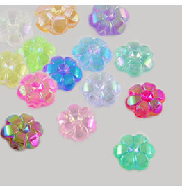 10x4mm Acrylic Flower Mixed Colours  x100