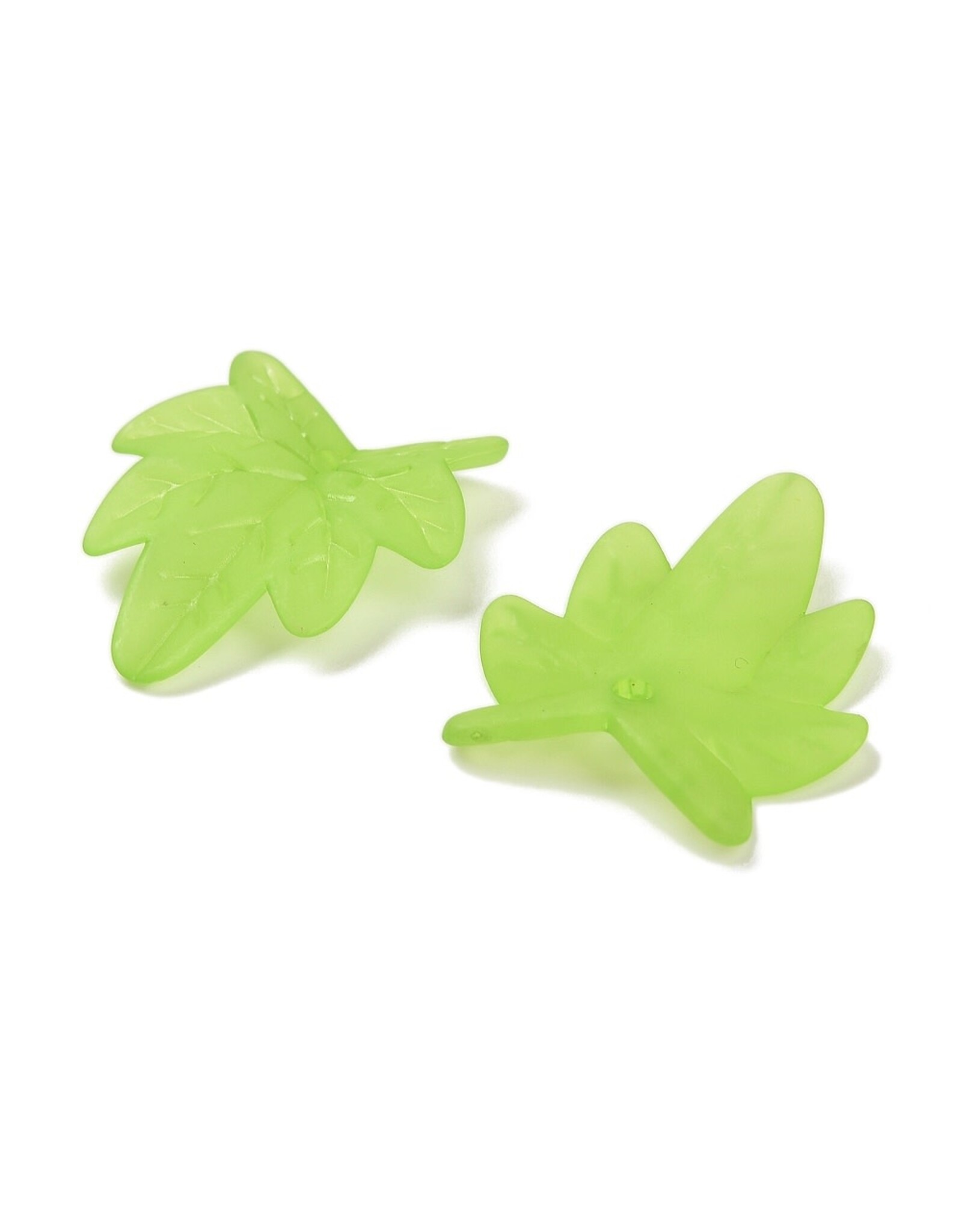 Leaf Acrylic  Green Matte 27mm   x30