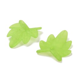 Leaf Acrylic  Green Matte 27mm   x30