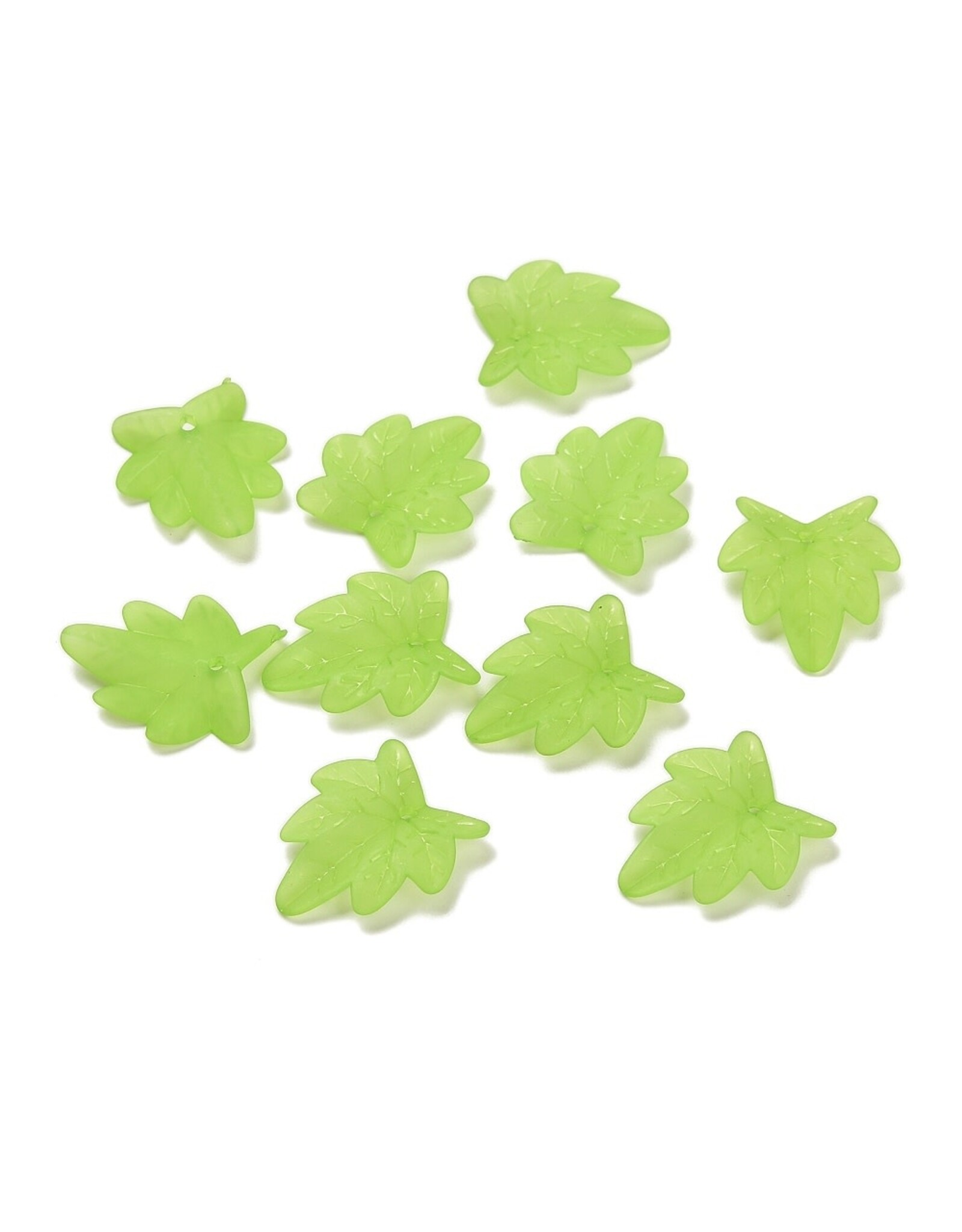 Leaf Acrylic  Green Matte 27mm   x30