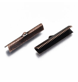 Ribbon End 8x35mm Antique Copper