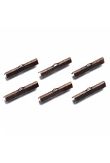 Ribbon End 8x35mm Antique Copper
