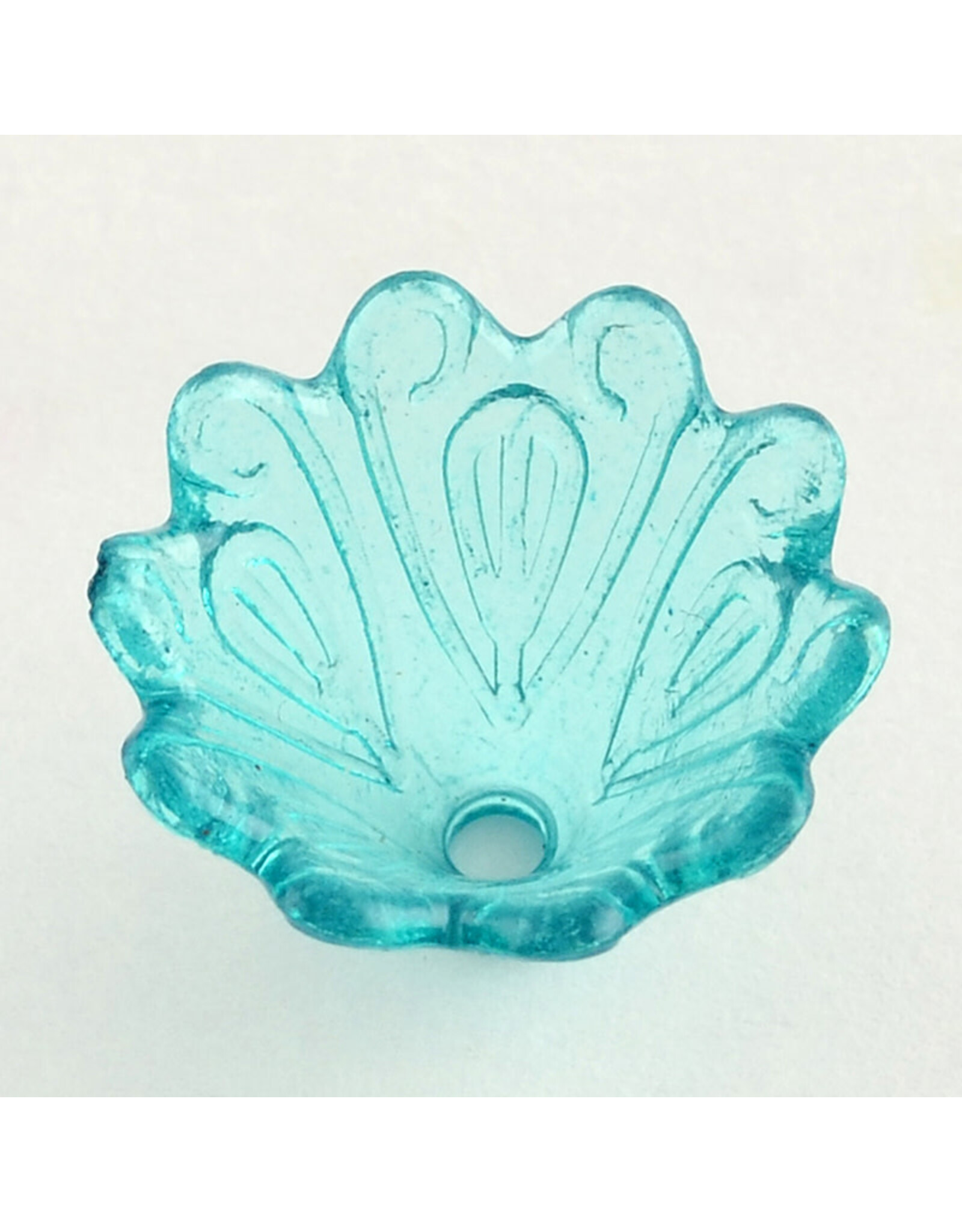 16x10mm Acrylic Bell Flower  Transparent Mix x50