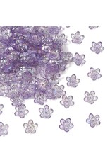 12mm Acrylic Flower  Purple AB  x50