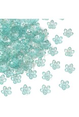 12mm Acrylic Flower Aqua AB  x50