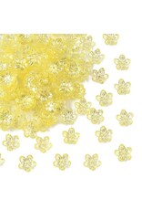 12mm Acrylic Flower Yellow AB  x50