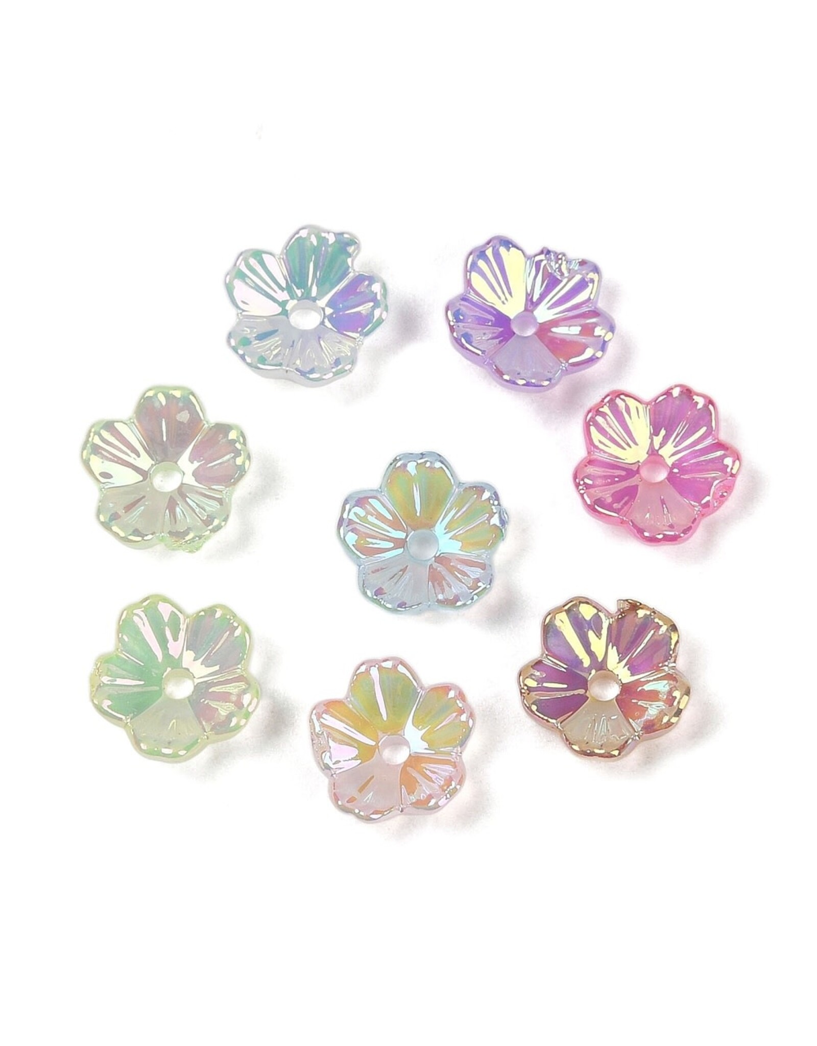 8mm Acrylic Flower Mix AB  x50