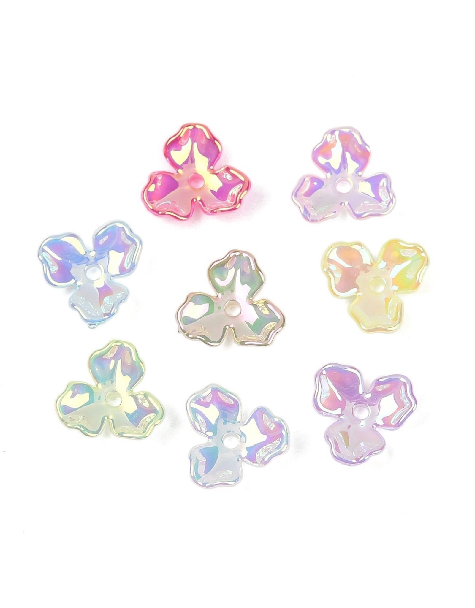 9mm Acrylic Flower Mix AB  x50