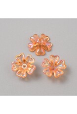 16mm Acrylic  Flower  Orange AB  x12