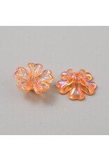 16mm Acrylic  Flower  Orange AB  x12