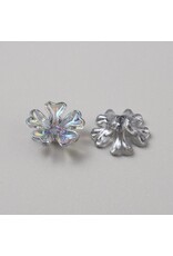 16mm Acrylic  Flower  Grey AB  x12