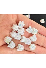 11mm Acrylic Lily of the Valley Flower White AB  x12
