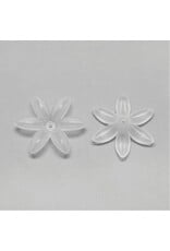 35mm Acrylic  Flower Clear Matte  x12
