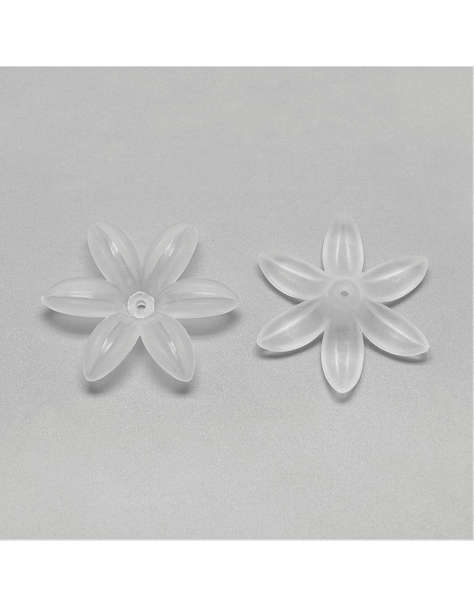 35mm Acrylic  Flower Clear Matte  x12