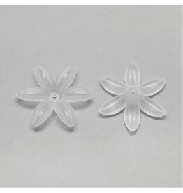 35mm Acrylic  Flower Clear Matte  x12