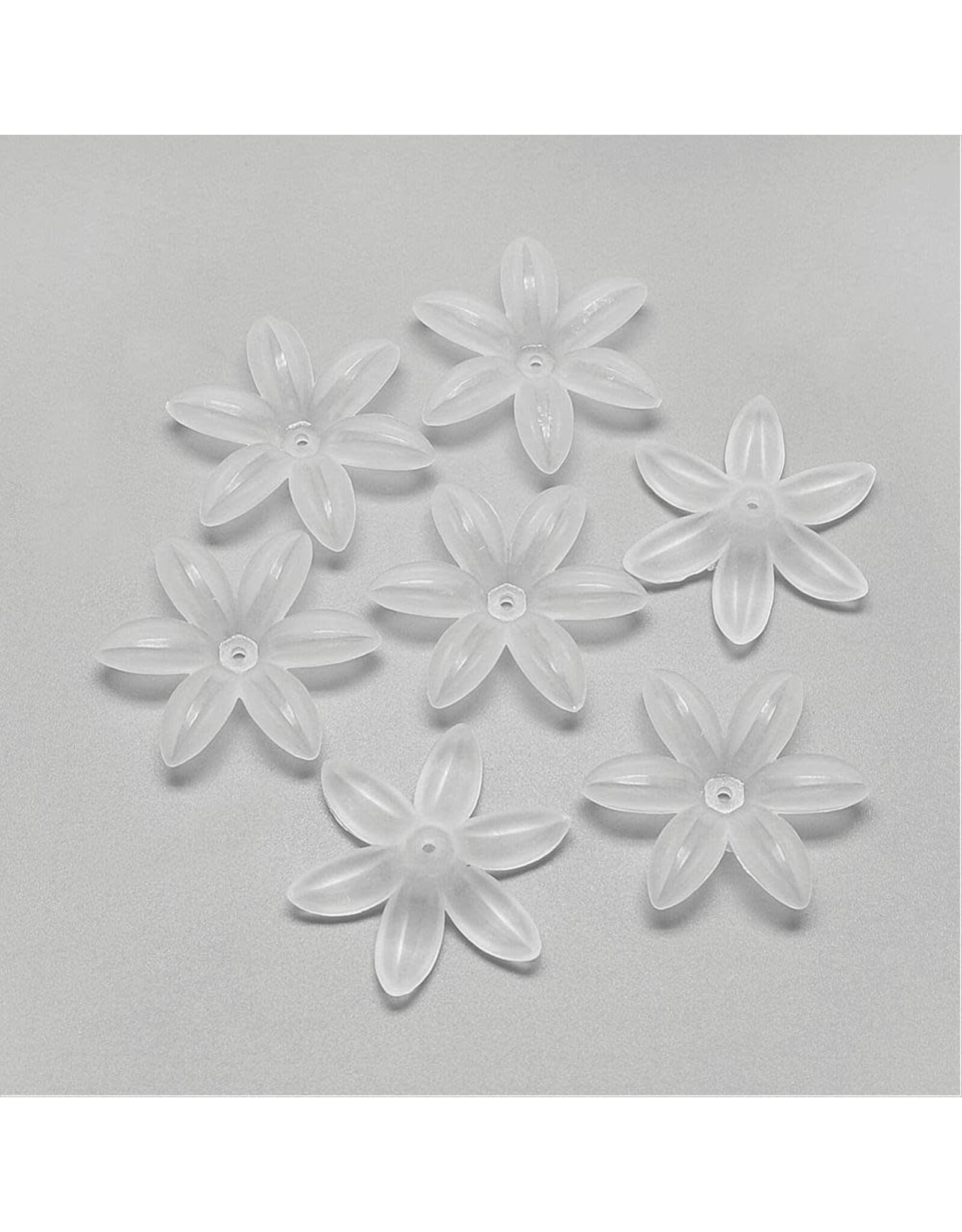 35mm Acrylic  Flower Clear Matte  x12