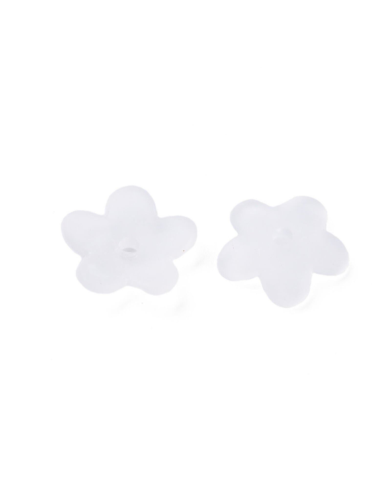 13mm Acrylic  Flower Clear Matte  x100