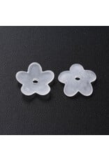 13mm Acrylic  Flower Clear Matte  x100