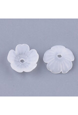 11mm Acrylic Flower  Clear Matte  x50