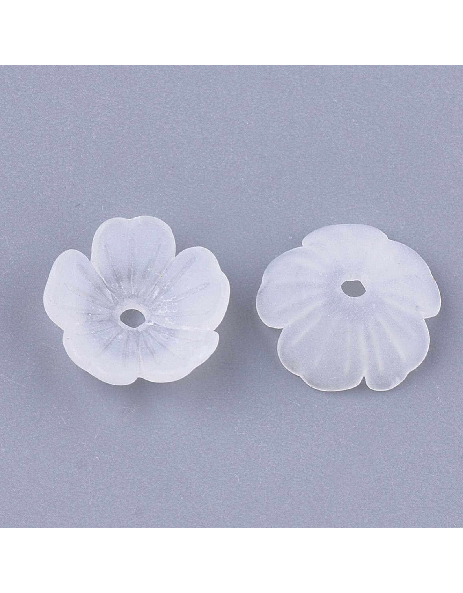 11mm Acrylic Flower  Clear Matte  x50