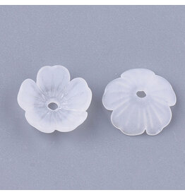 11mm Acrylic Flower  Clear Matte  x50