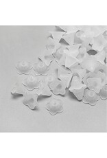 15mm Acrylic  Bell Flower  Clear Matte  x50