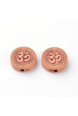 15mm Acrylic  Wood Look Ohm  Bead