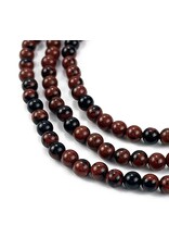 Mahogany Obsidian  3mm  Grade A  15” Strand  Approx  x125