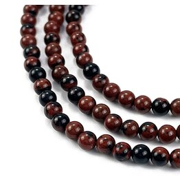 Mahogany Obsidian  3mm  Grade A  15” Strand  Approx  x125