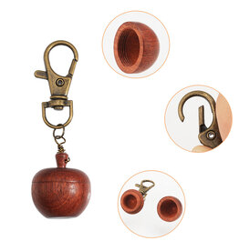 Dark Wood Apple   Zipper Pull  25x22mm  x1