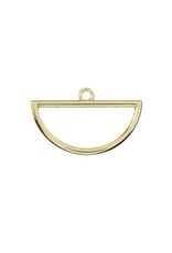 Semicircle Link Gold 18x30mm  x2 NF